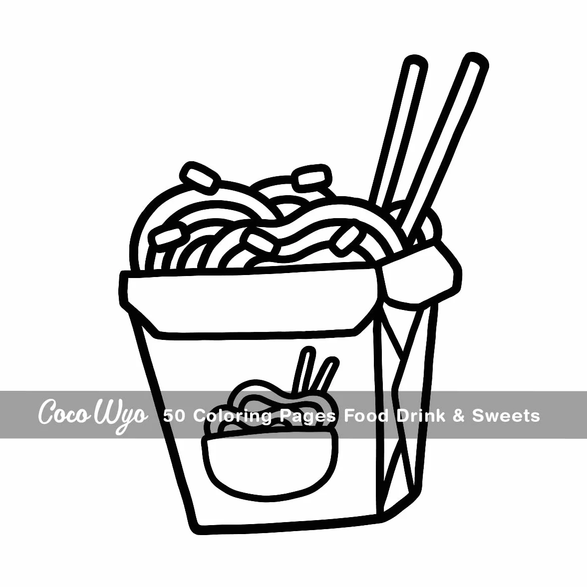 Food Drink & Sweets: Coloring Book for Adults and Kids, Bold and Easy, Simple and Big Designs for Relaxation Featuring a Variety of Foods, Drinks, Desserts and Fruits