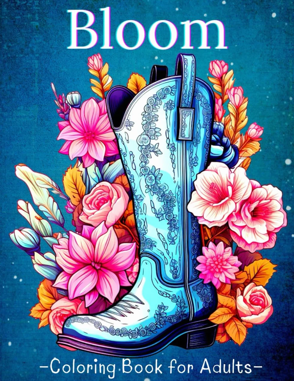 Bloom Coloring Book for Adults: Relaxing Flowers Coloring Book for Women, Beautiful Floral Designs for Stress Relief and Relaxation
