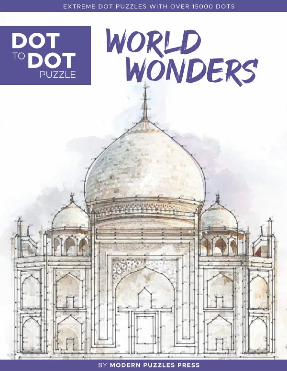 World Wonders - Dot to Dot Puzzle (Extreme Dot Puzzles with over 15000 dots): Extreme Dot to Dot Books for Adults - Challenges to complete and color: 1