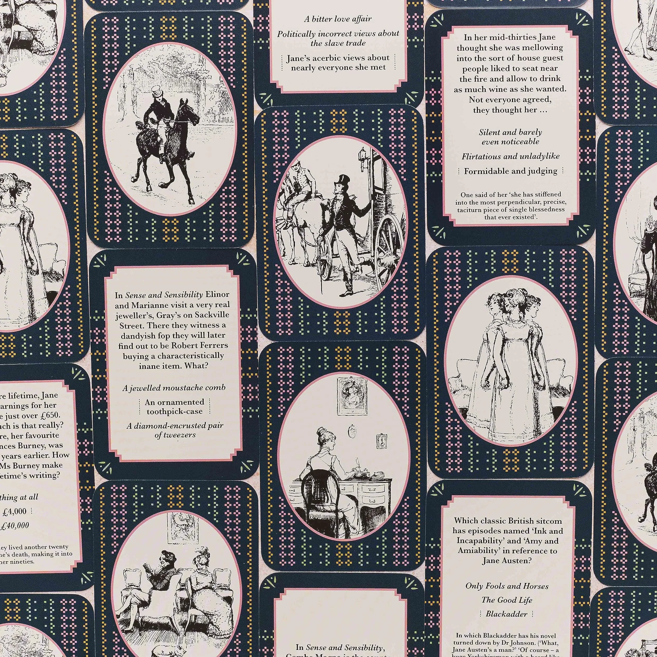 Jane Austen: A literary card game /anglais: 52 illustrated cards with games and trivia inspired by classics