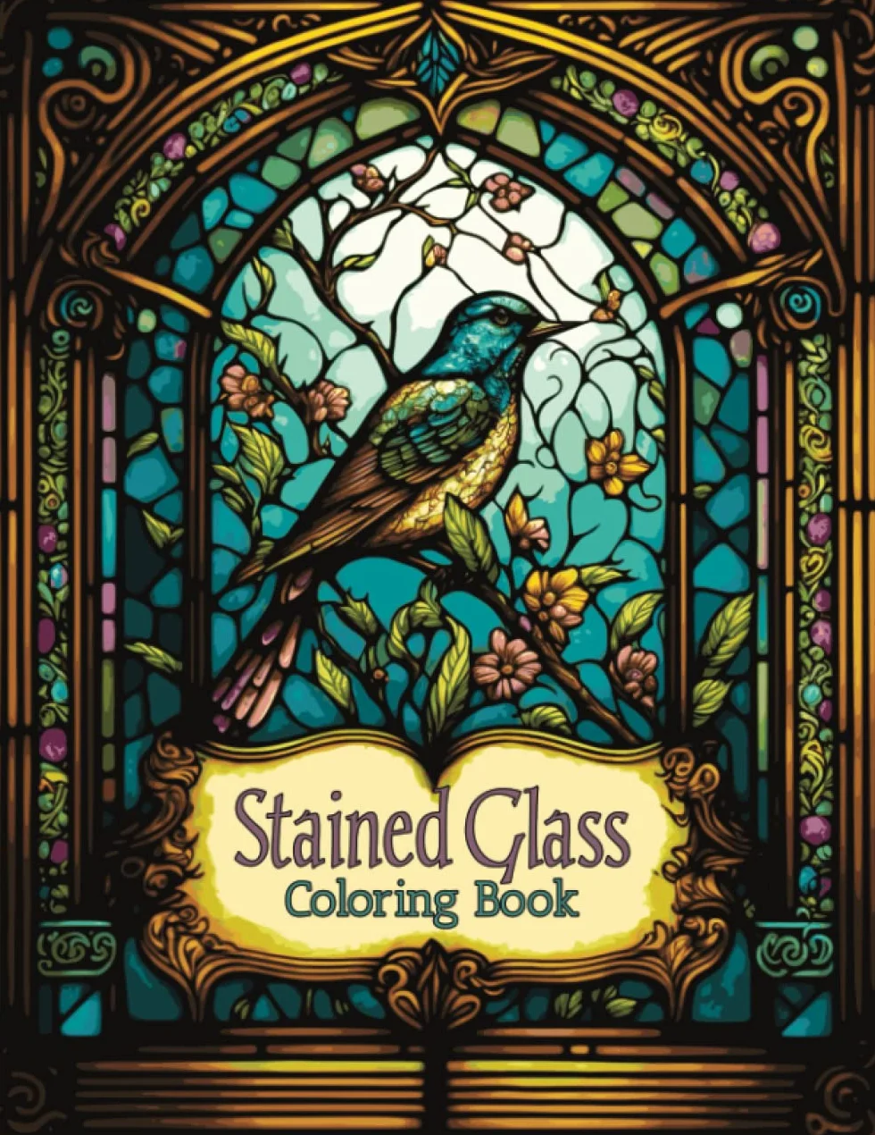 Stained Glass: Coloring Book