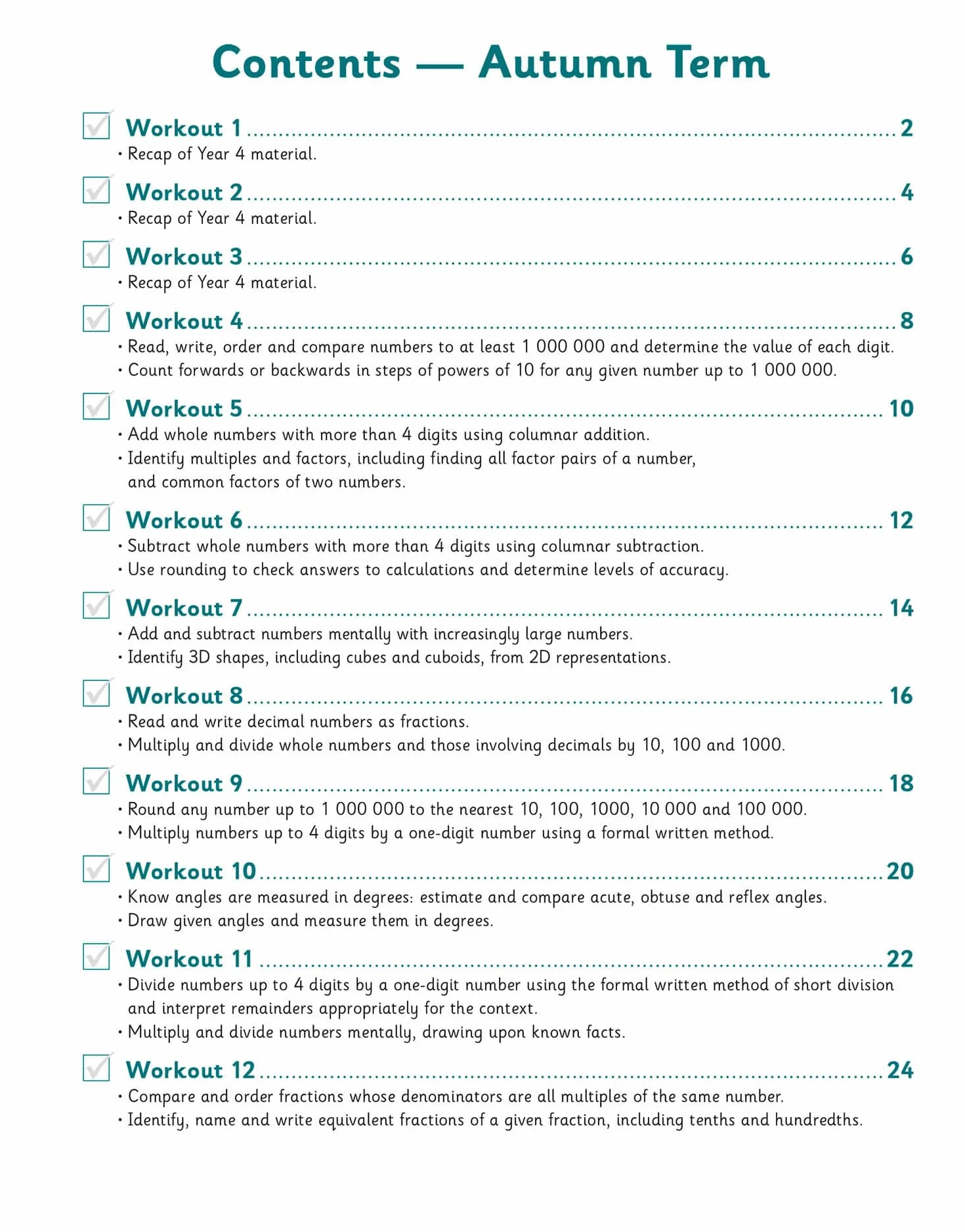 KS2 Year 5 Maths 10-Minute Weekly Workouts