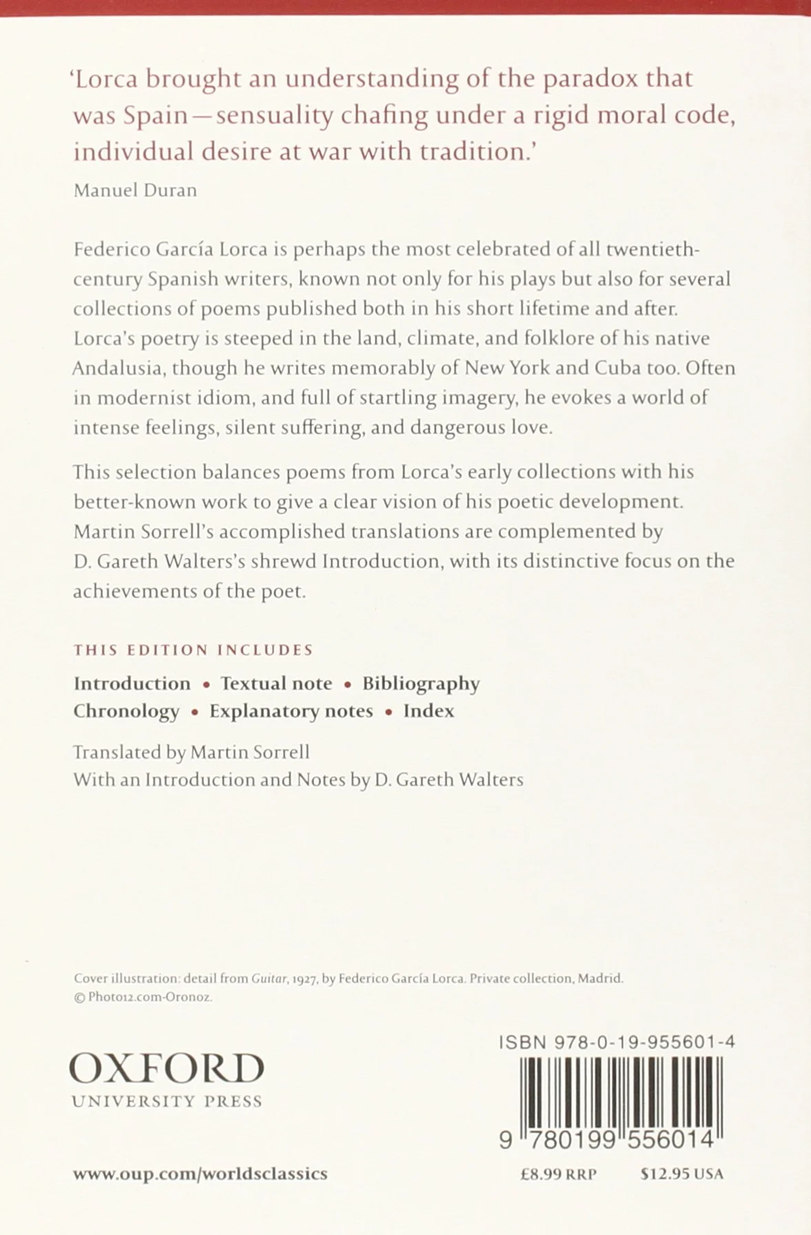 Selected poems (lorca): with parallel Spanish text