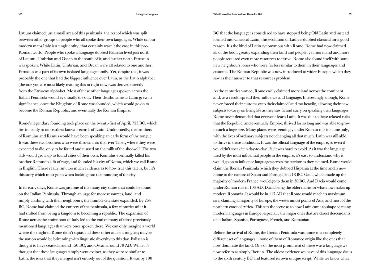 Immigrant Tongues: Exploring How Languages Moved, Evolved, and Defined Us (History of Language, Etymology Book)