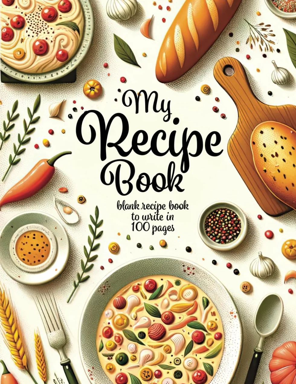 My Recipe Book: Blank recipe book to write in | 100 pages | Large format A4 8,5x 11 |