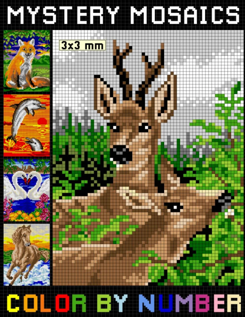 Mystery Mosaics Color By Number: Color Quest Extreme Challenges with Hidden Pictures for Stress Relief (Pixel Art Coloring Book for Adults)