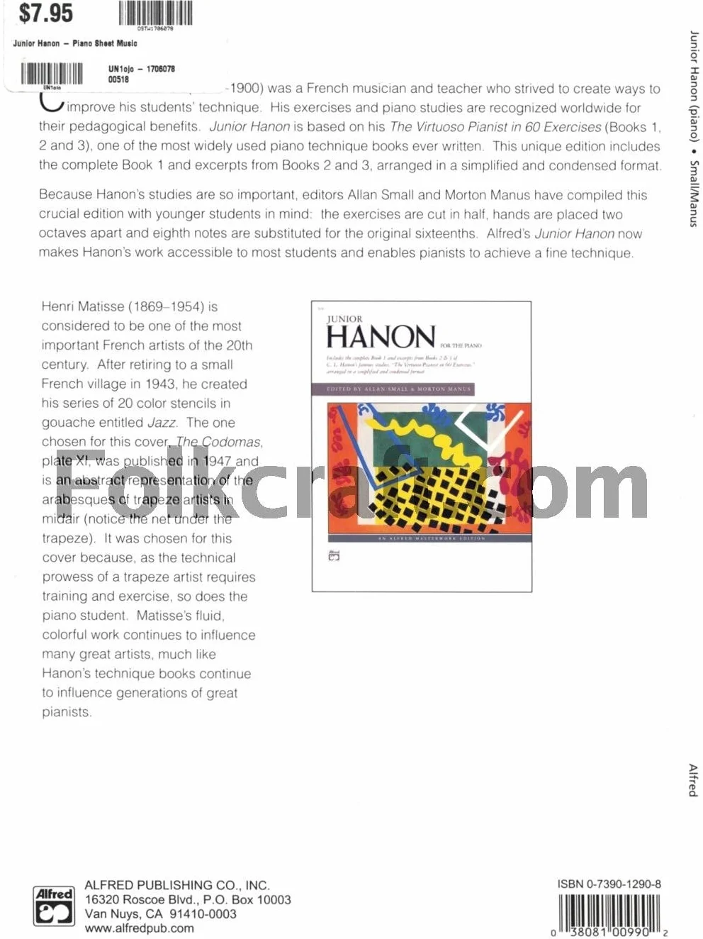 Junior Hanon: The Virtuoso Pianist in 60 Exercises Arranged in a Simplified and Condensed Format