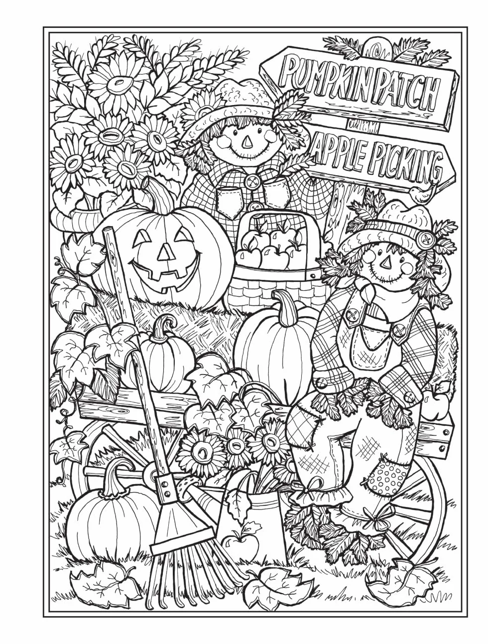 Creative Haven Autumn Harvest Coloring Book