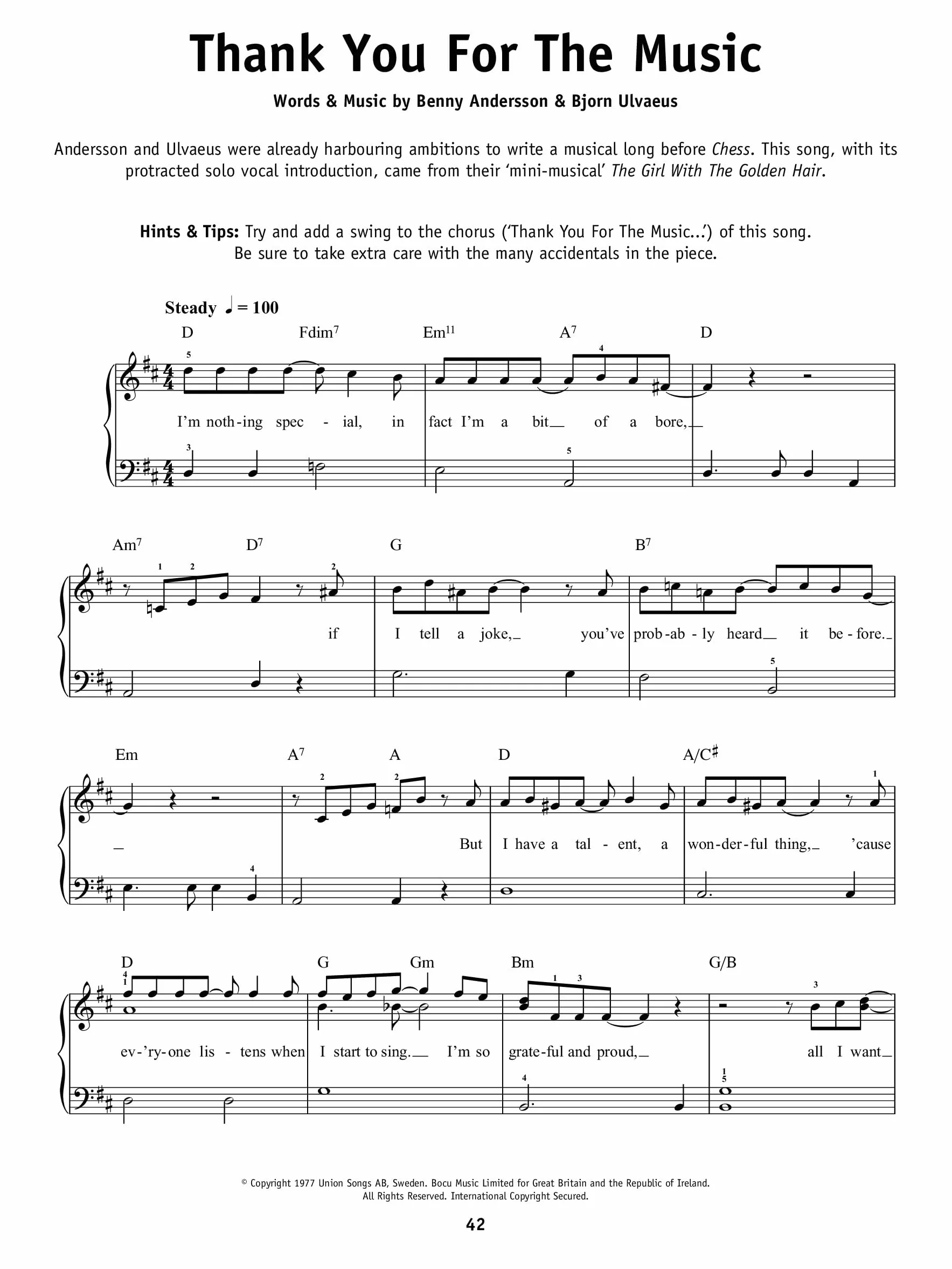 Really easy piano: abba