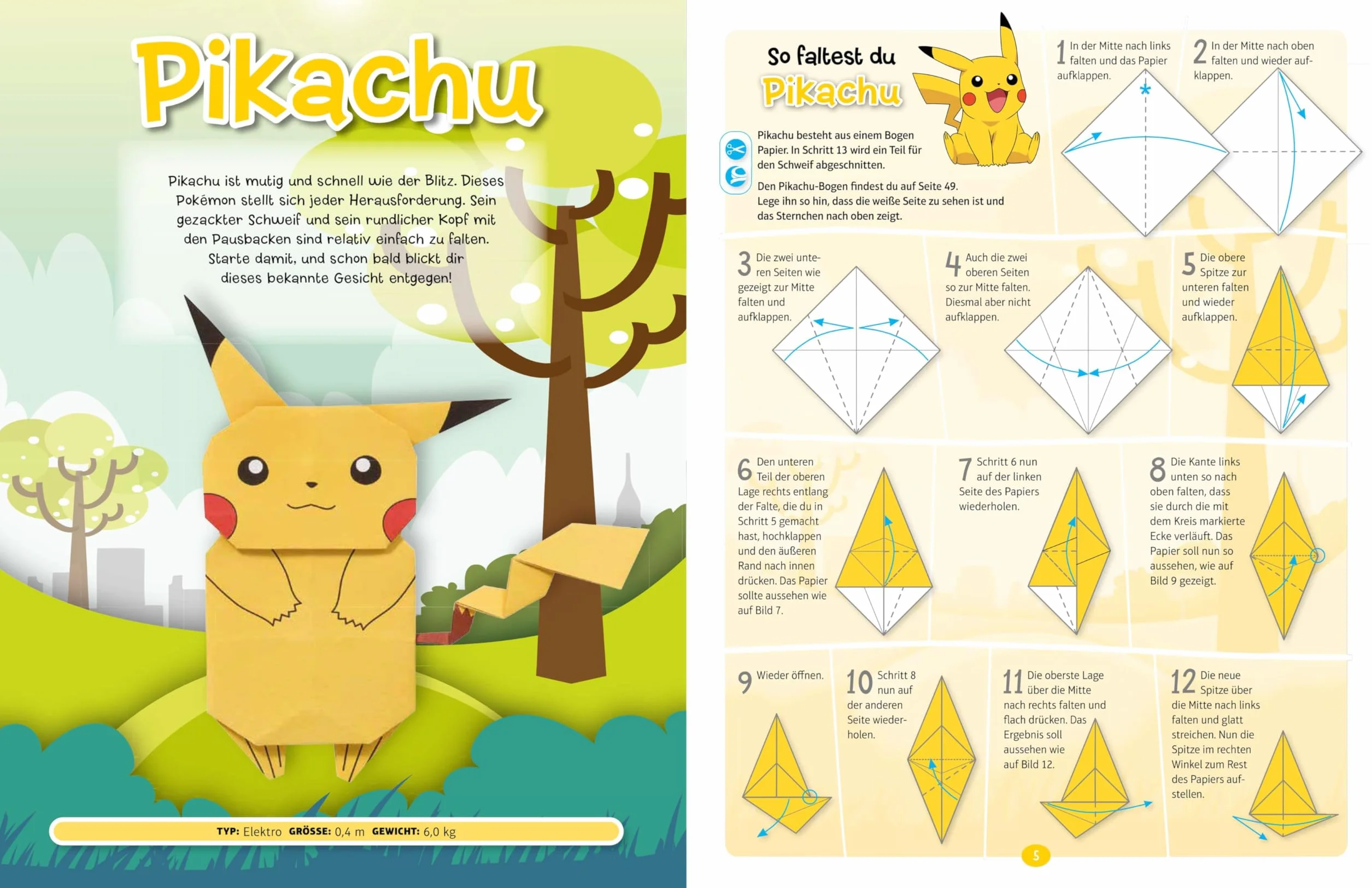 Pokémon: Origami - Falte Dein eigenes Pokémon: Mit 32 Seiten Origami-Faltpapier perforiert