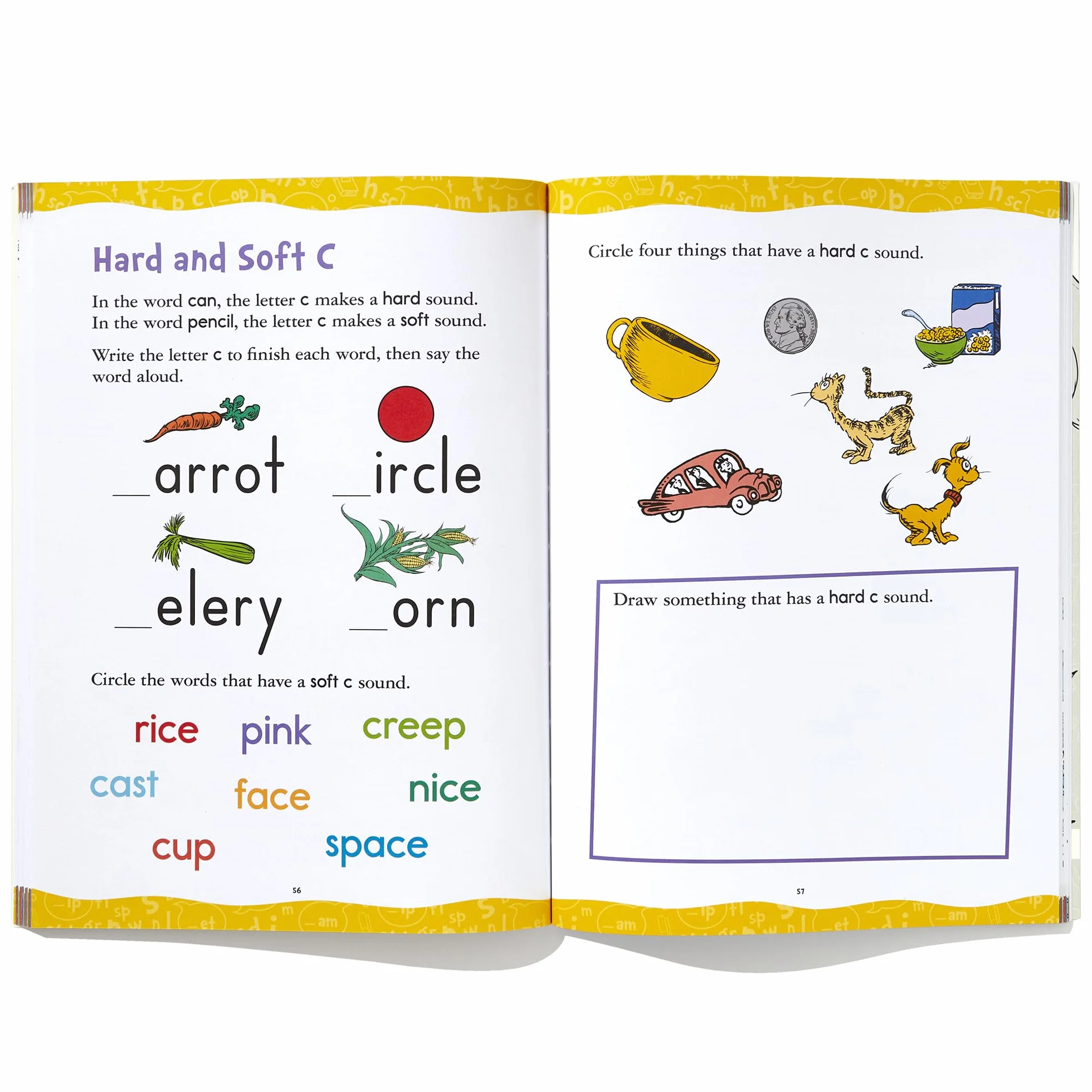 Dr. Seuss Phonics Level 2 Workbook: A Phonics Workbook to Help Kids Ages 5-7 Learn to Read (For Kindergarten and 1st Grade)