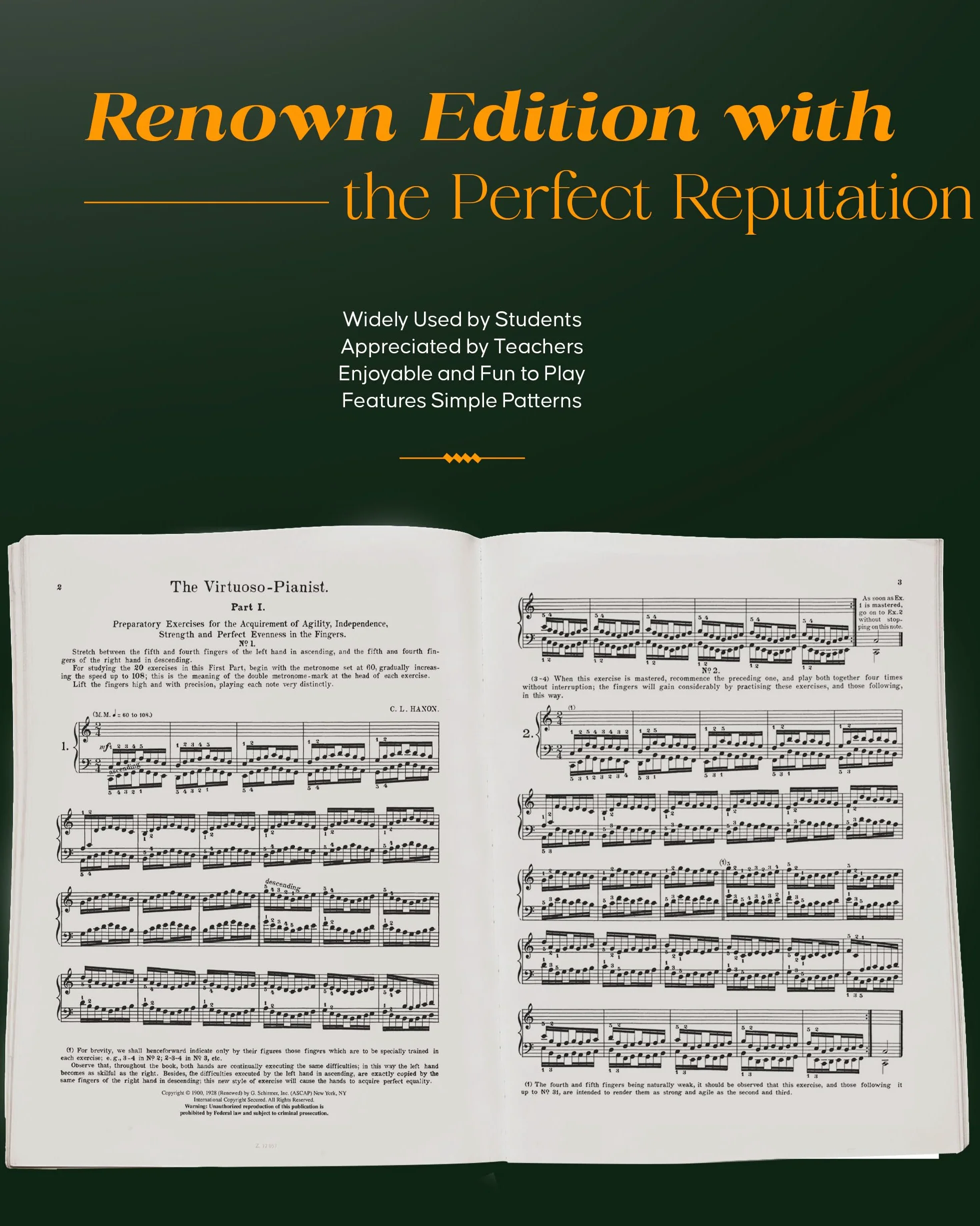 Charles-louis hanon : the virtuoso pianist in 60 exercises for the piano - complete edition: Schirmer's Library of Musical Classics, Vol. 925