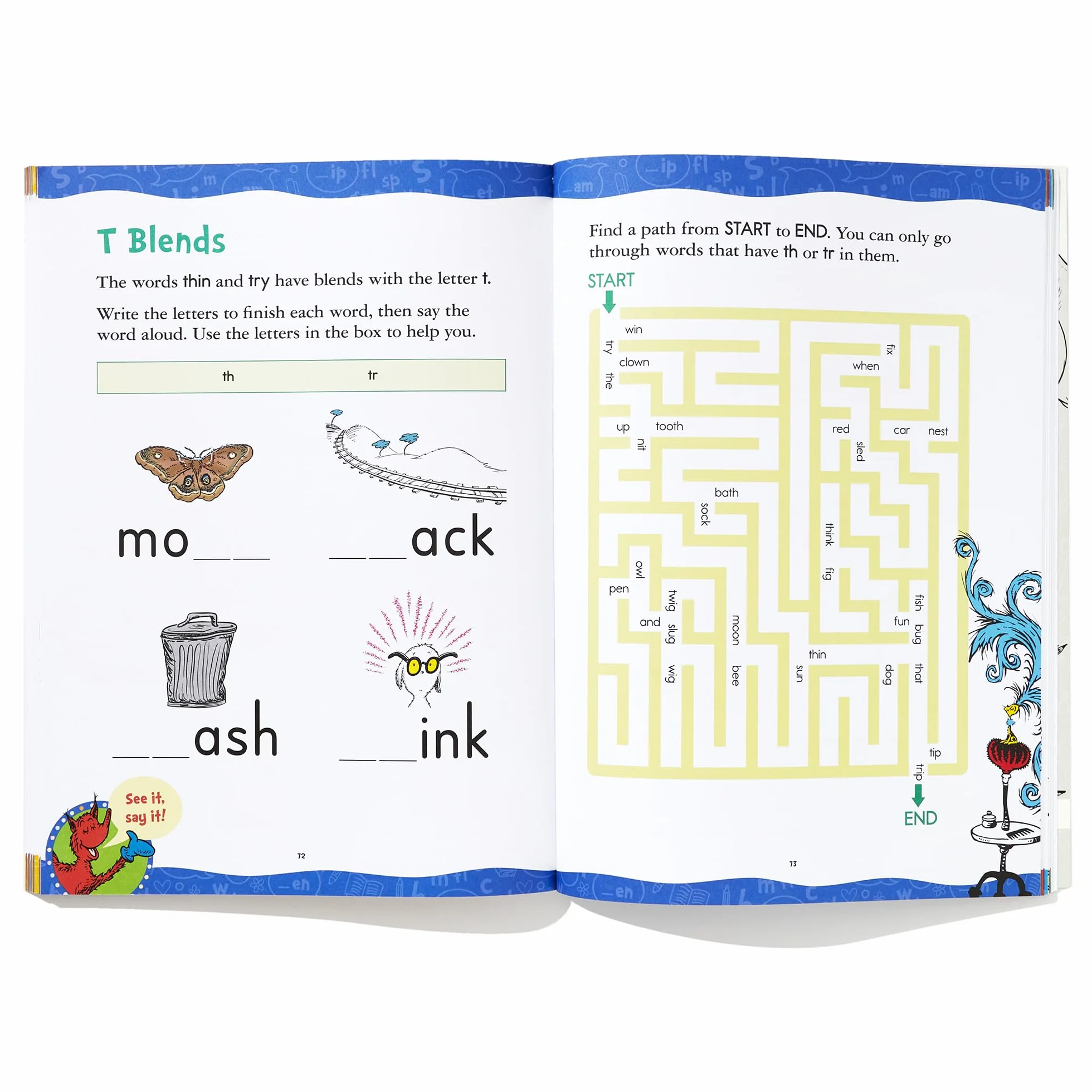 Dr. Seuss Phonics Level 2 Workbook: A Phonics Workbook to Help Kids Ages 5-7 Learn to Read (For Kindergarten and 1st Grade)