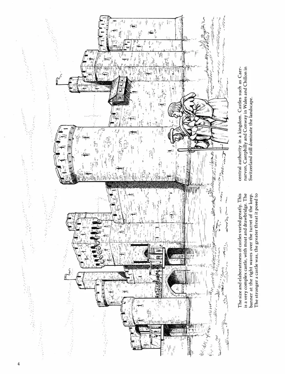Life in a Medieval Castle and Village Coloring Book