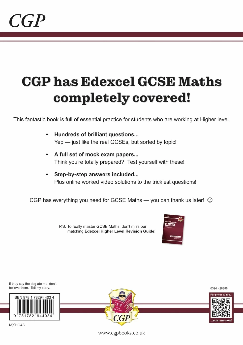 GCSE Maths Edexcel Exam Practice Workbook: Higher - includes Video Solutions and Answers