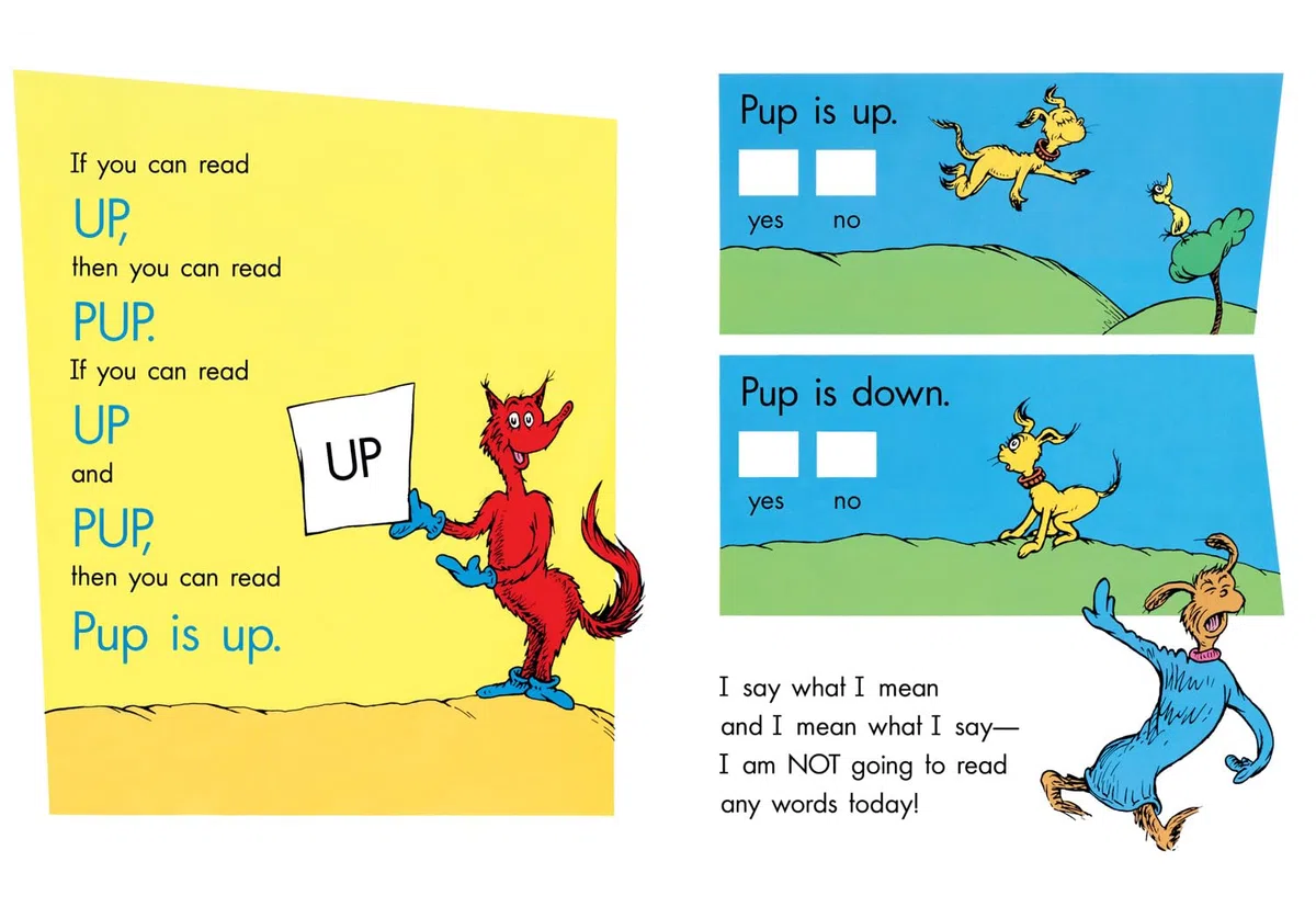I Am Not Going to Read Any Words Today: Enjoy learning to read with Dr. Seuss in this colourful illustrated sticker activity book – perfect for young children and parents alike