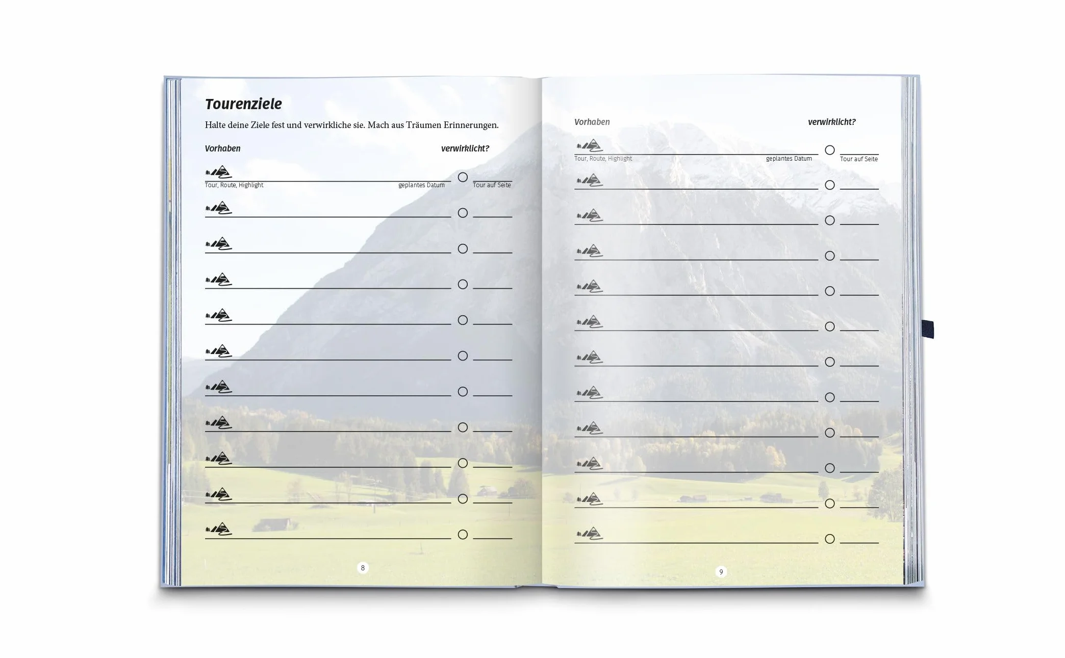 Fahrradlust Fahrrad-Tourenbuch KOM 1666: Fahrradlust Touren- und Notizbuch zum Eintragen