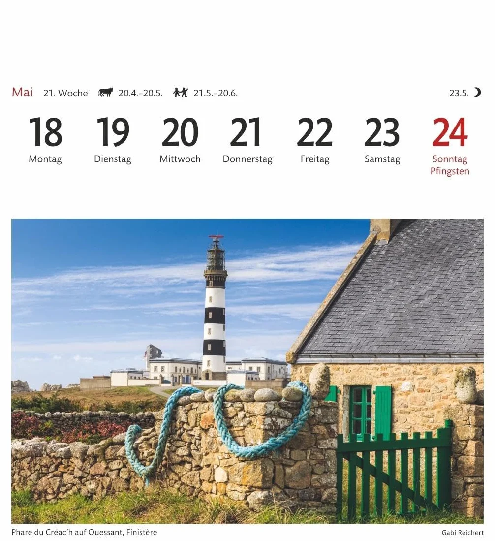 Bretagne & Normandie Sehnsuchtskalender 2026 - Wochenkalender mit 53 Postkarten: 53 Postkarten in einem Wochenkalender mit Urlaubsflair. ... Frankreich im Alltag. Auch zum Aufhängen