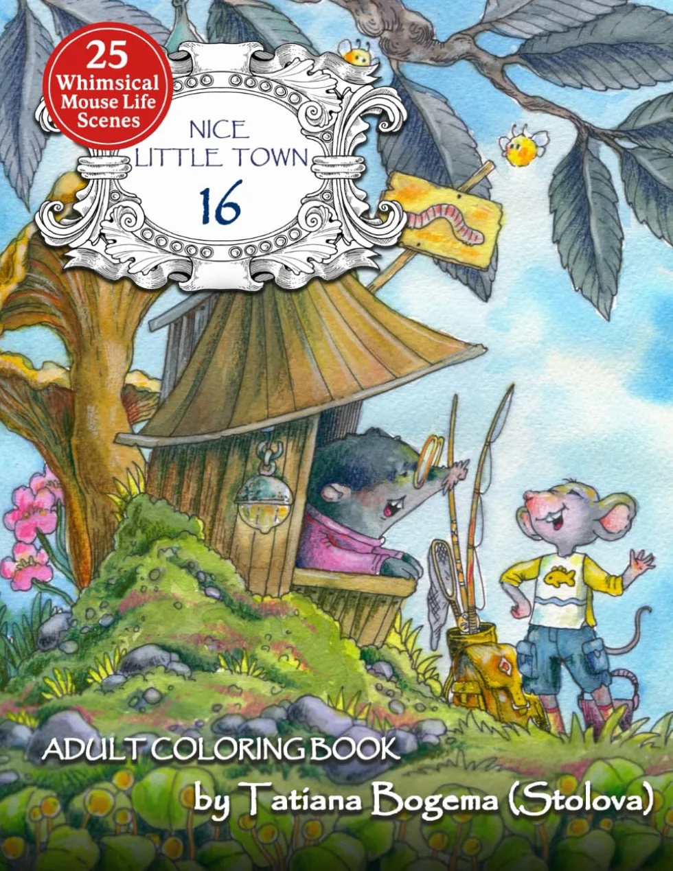 Nice Little Town 16: Adult Coloring Book (Stress Relieving Designes, Art Therapy)