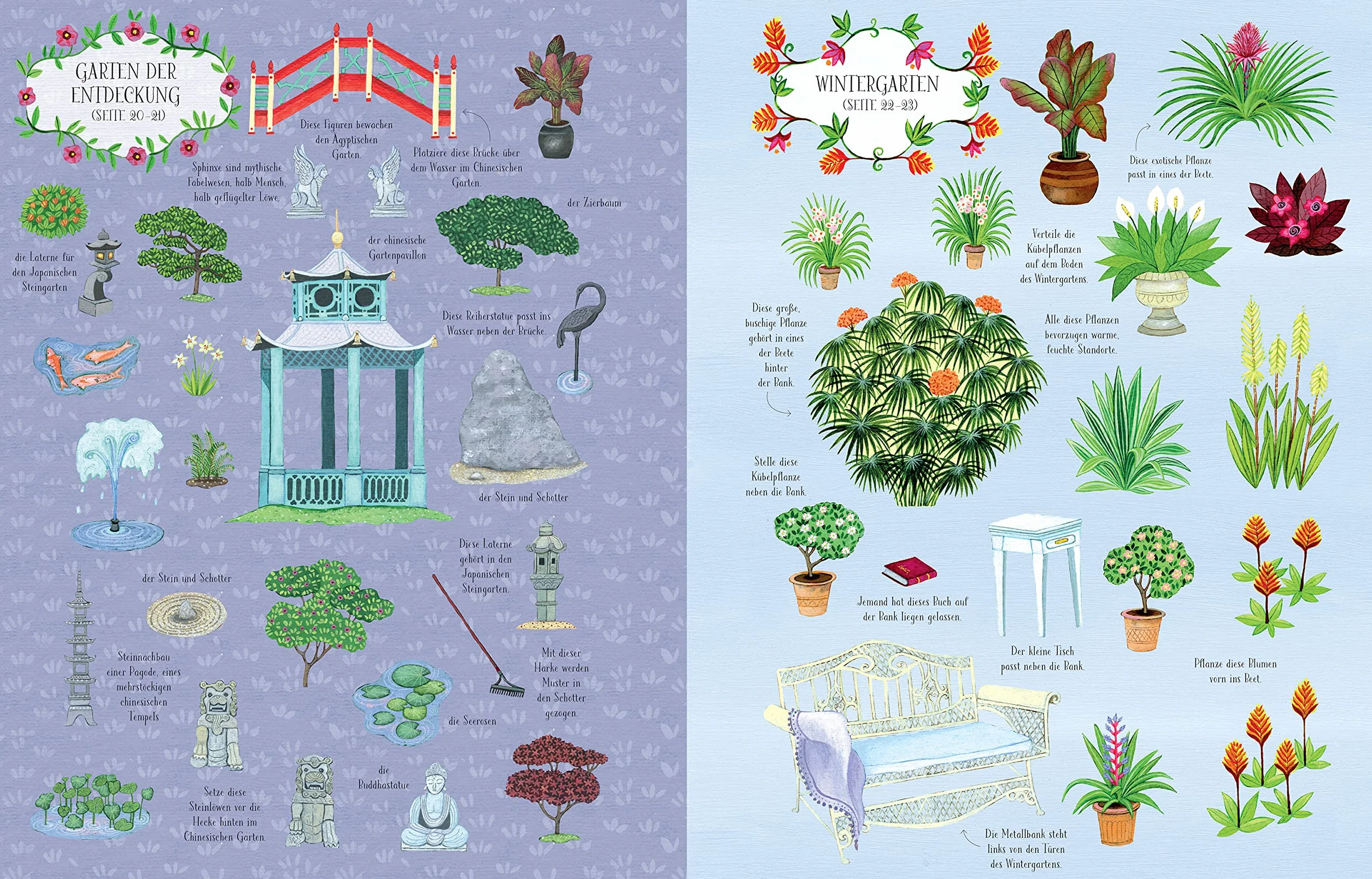 Mein Stickerbuch: Gartenträume: Stickerheft mit über 300 Stickern - Blumen und andere Pflanzen, Gartenmöbel, Dekoration - Stickervergnügen ab 5 Jahren