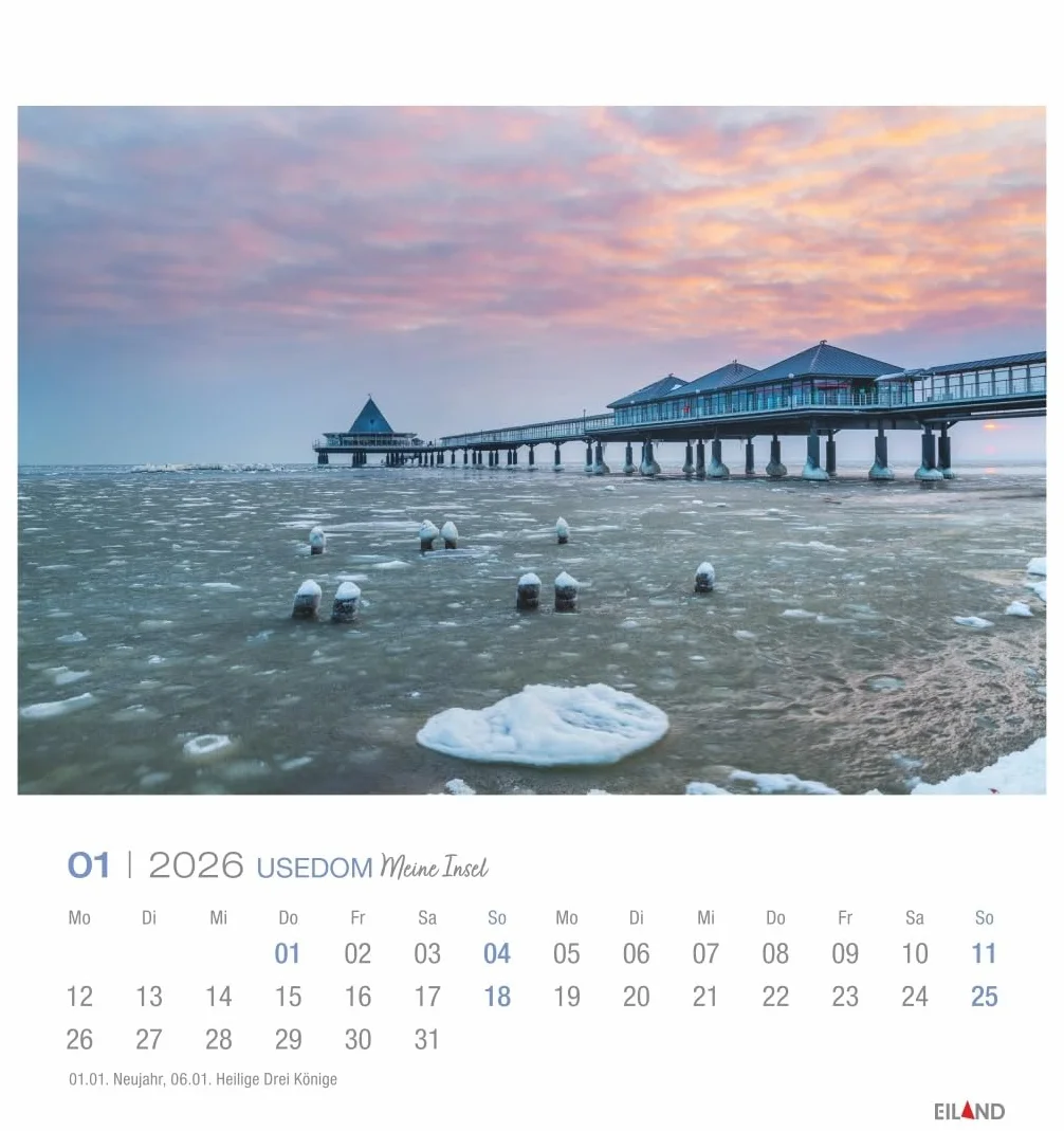 Usedom Postkartenkalender 2026 - Meine Insel: Traumhafter Fotokalender im Postkartenformat. Idyllische Inselfotos in einem kleinen Kalender zum Aufstellen und Aufhängen.