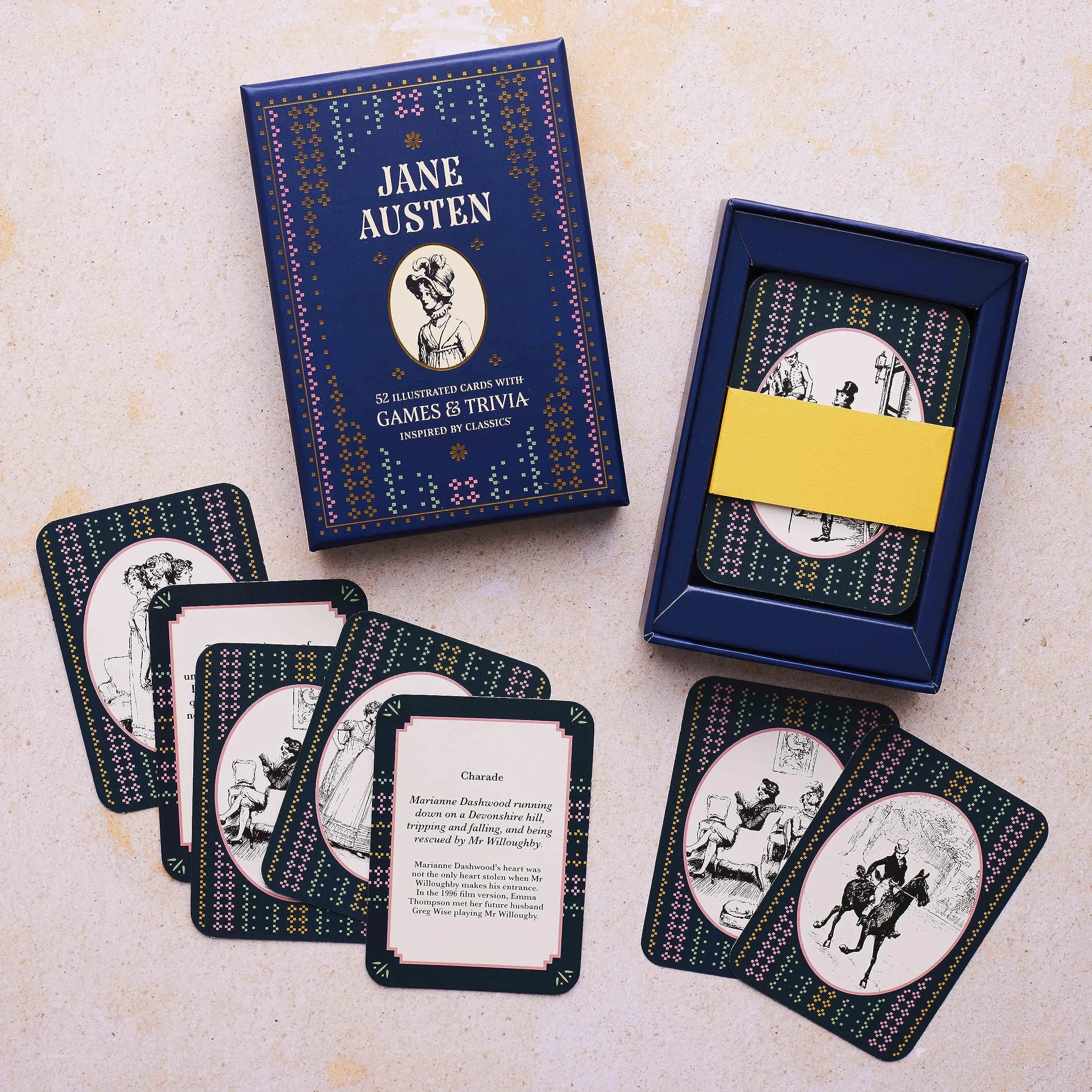 Jane Austen: A literary card game /anglais: 52 illustrated cards with games and trivia inspired by classics