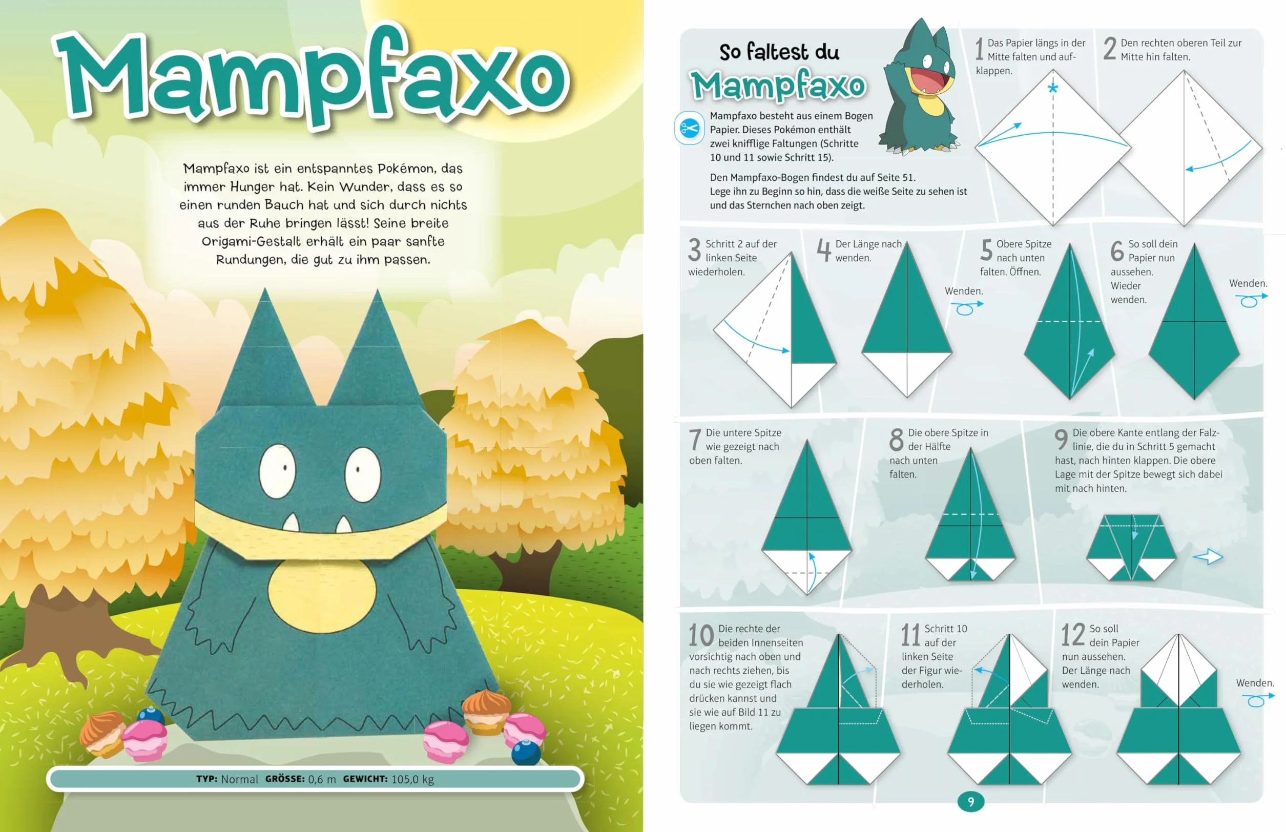 Pokémon: Origami - Falte Dein eigenes Pokémon: Mit 32 Seiten Origami-Faltpapier perforiert