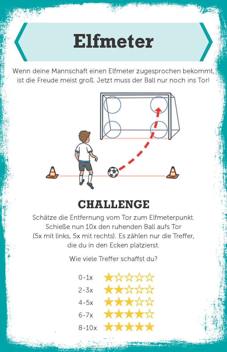 Meine Challengebox Fußball - Für Kinder ab 6 Jahren: Mit 30 Übungskarten & Trainingsbuch trainieren wie die Profis I Geschenk