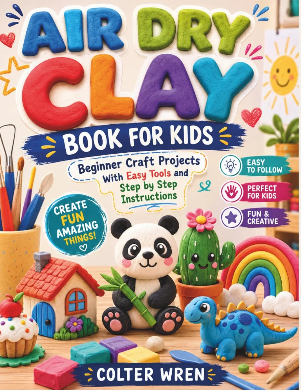 AIR DRY CLAY BOOK FOR KIDS: Beginner Craft Projects With Easy Tools and Step by Step Instructions