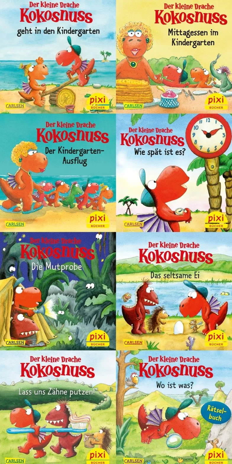 Pixi-8er-Set 288: Der kleine Drache Kokosnuss und seine Freunde (8x1 Exemplar)