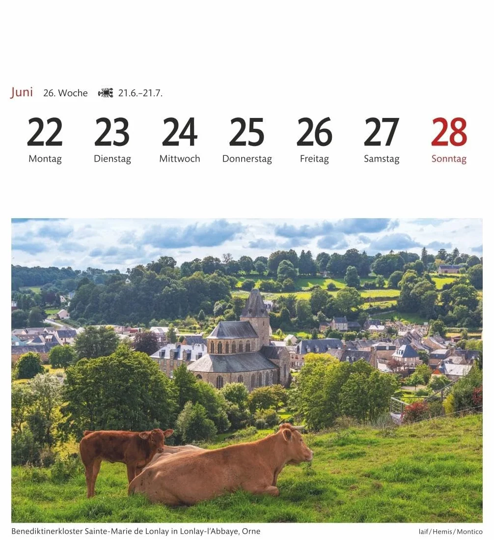 Bretagne & Normandie Sehnsuchtskalender 2026 - Wochenkalender mit 53 Postkarten: 53 Postkarten in einem Wochenkalender mit Urlaubsflair. ... Frankreich im Alltag. Auch zum Aufhängen