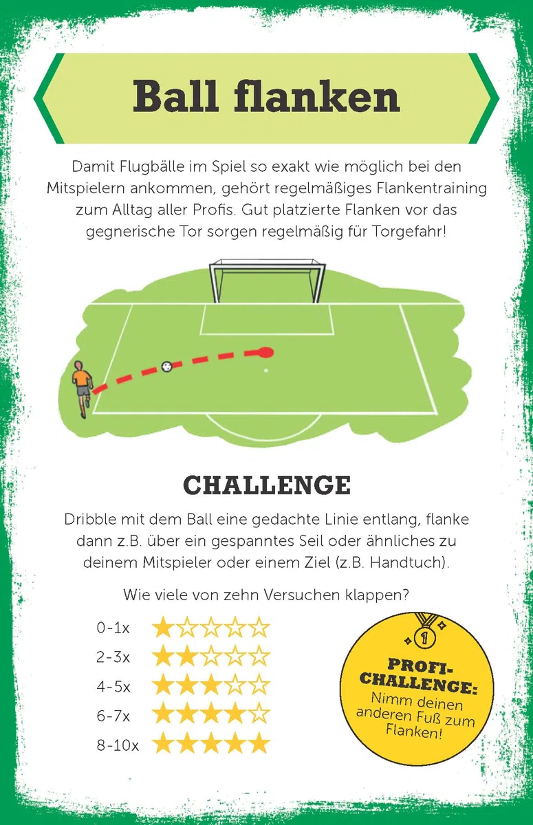 Meine Challengebox Fußball - Für Kinder ab 6 Jahren: Mit 30 Übungskarten & Trainingsbuch trainieren wie die Profis I Geschenk