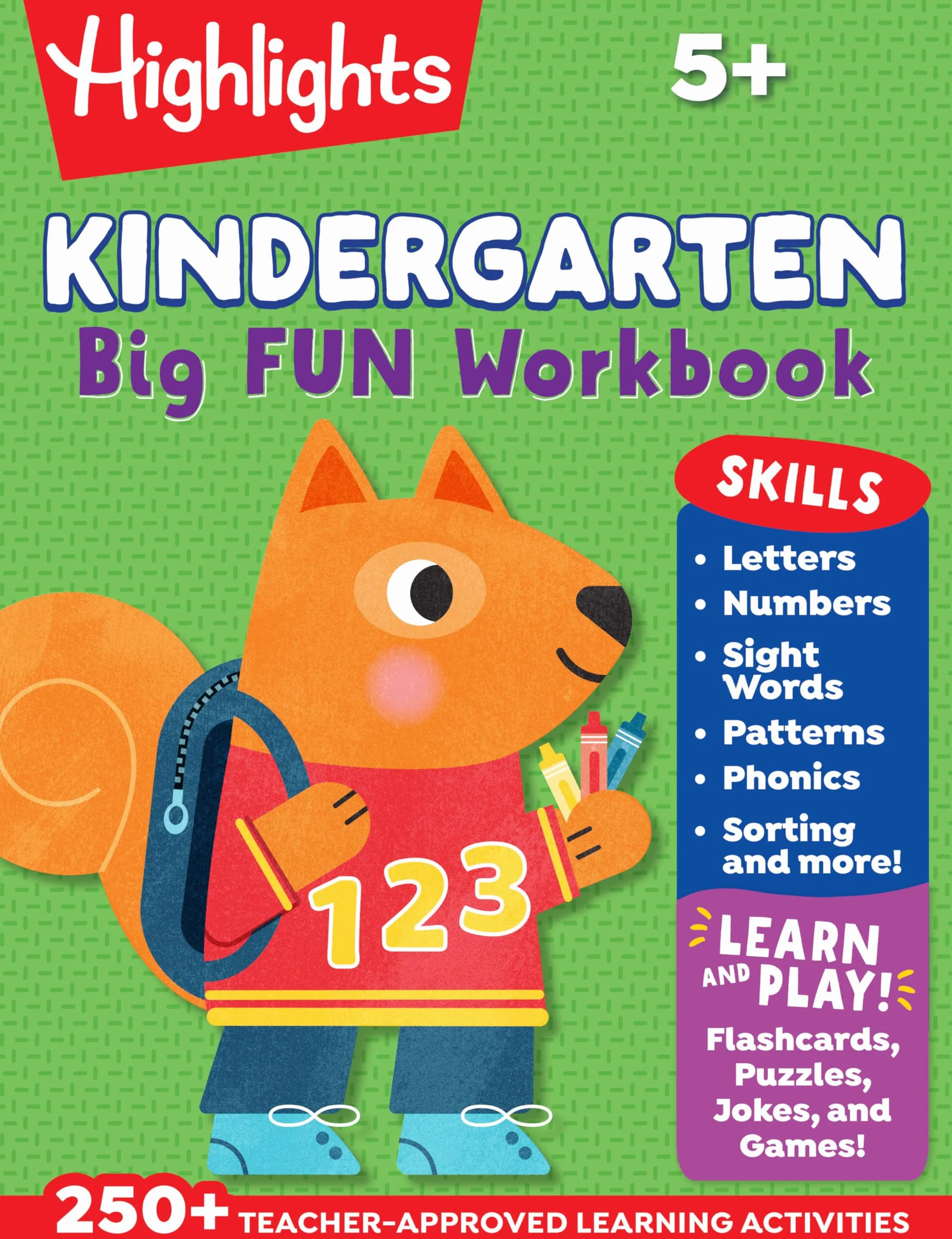 Kindergarten Big Fun Workbook: Kindergarten Workbook with Learning Activities for School Prep and Readiness, Kindergarten Activity Book for Ages 5-6