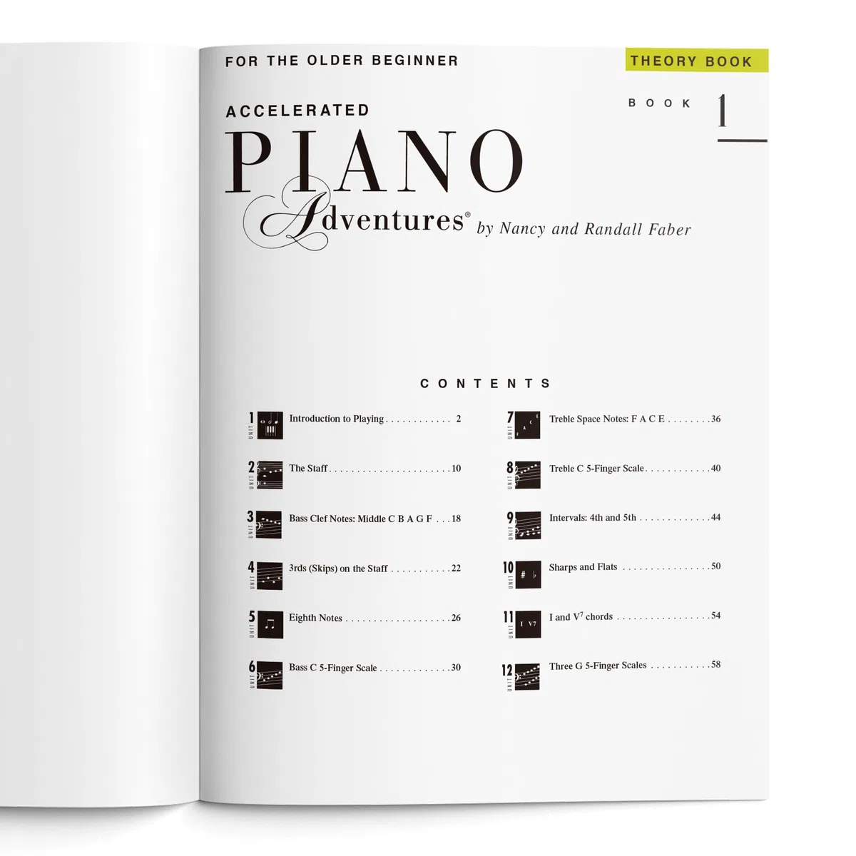 Nancy faber : piano adventures for the older beginner theory bk1
