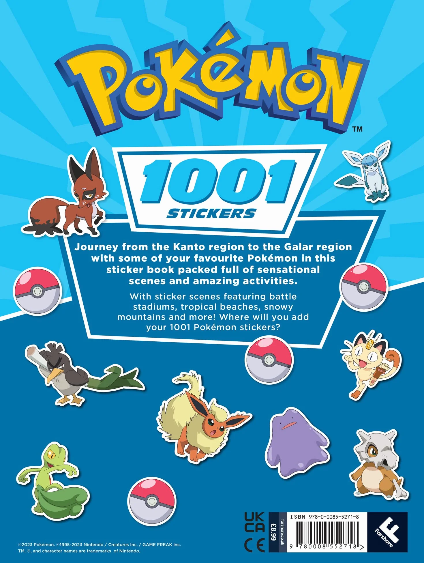 Pokemon: 1001 Stickers: The ultimate sticker book for Pokémon fans.