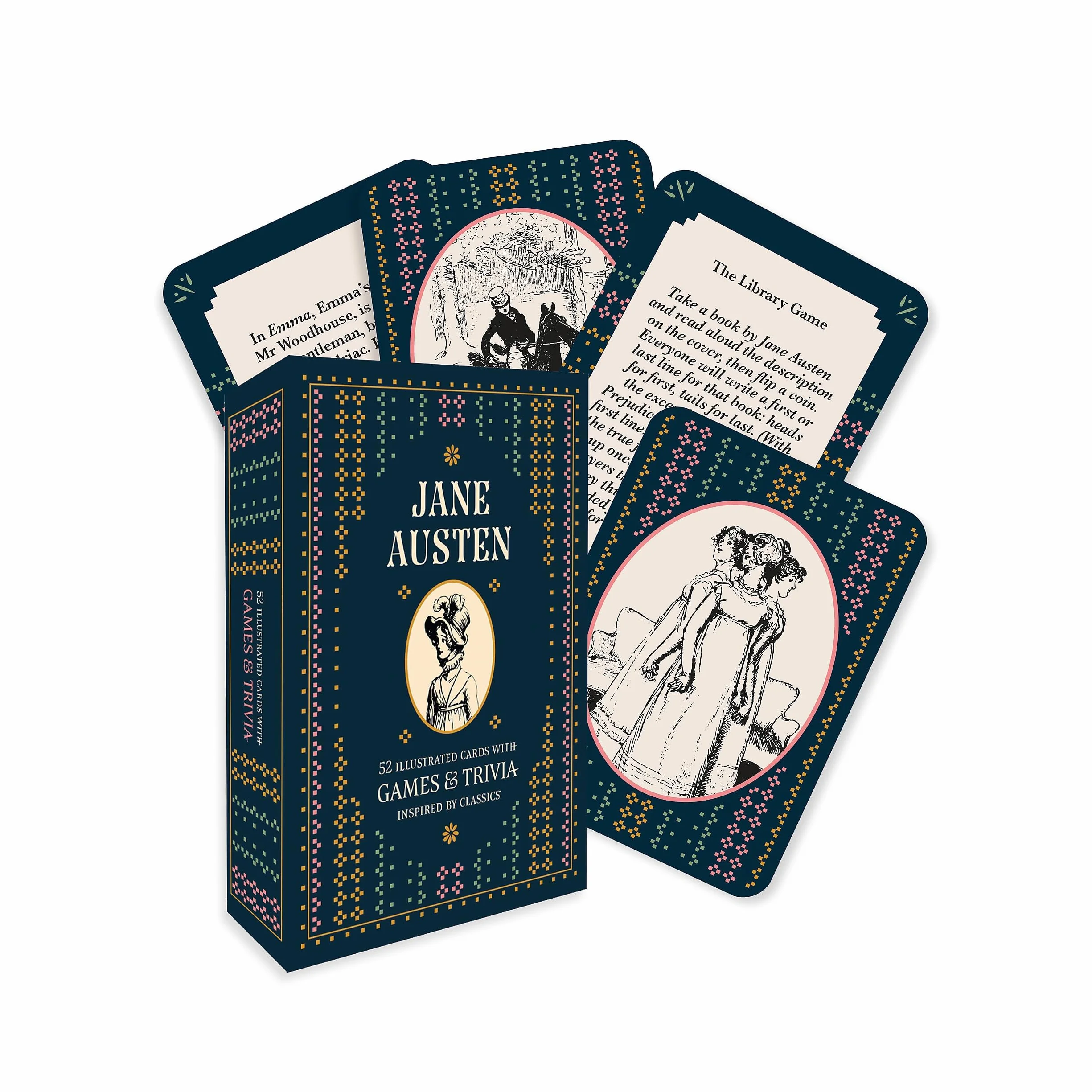 Jane Austen: A literary card game /anglais: 52 illustrated cards with games and trivia inspired by classics