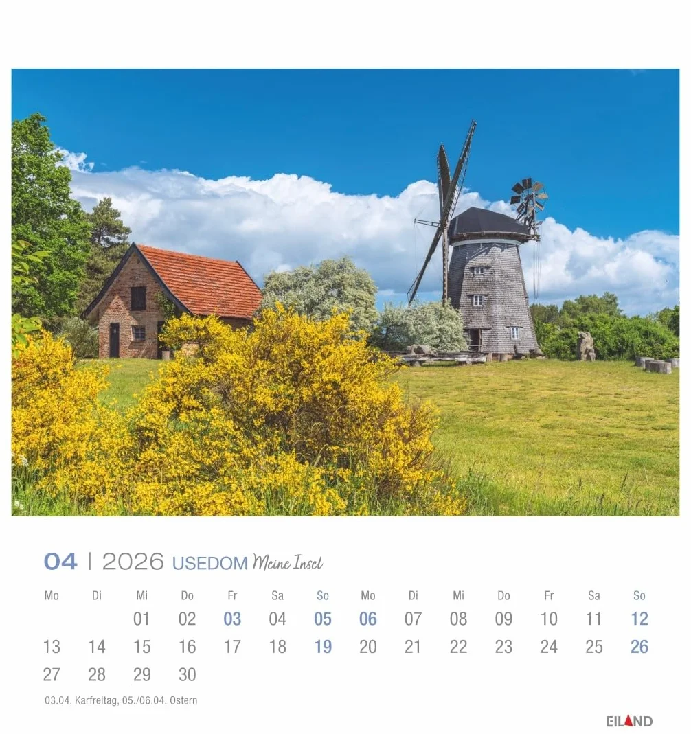 Usedom Postkartenkalender 2026 - Meine Insel: Traumhafter Fotokalender im Postkartenformat. Idyllische Inselfotos in einem kleinen Kalender zum Aufstellen und Aufhängen.
