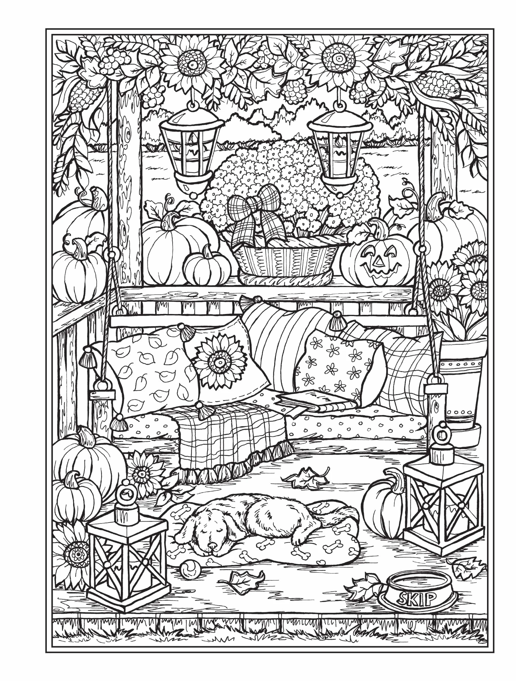 Creative Haven Autumn Harvest Coloring Book