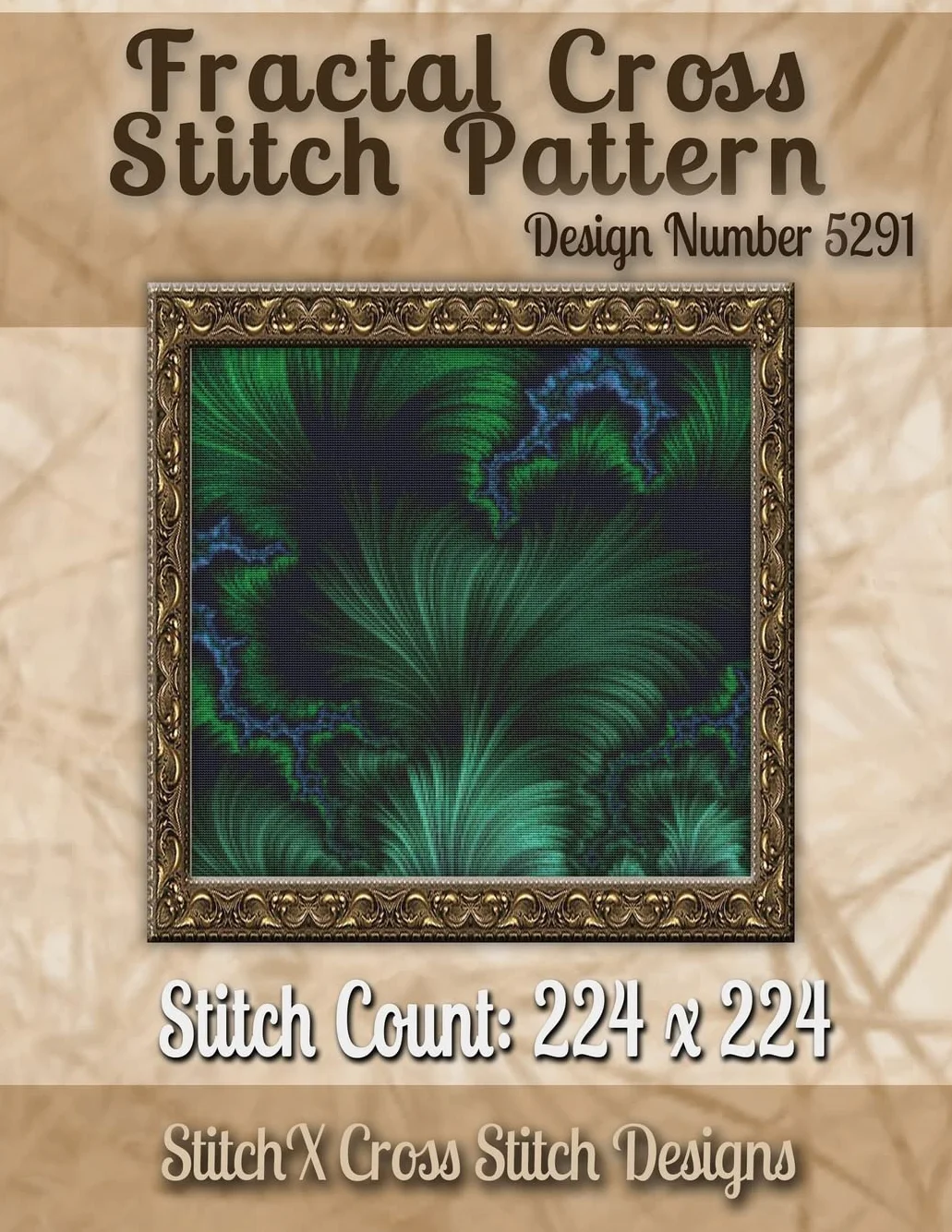 Fractal Cross Stitch Pattern: Design No. 5291