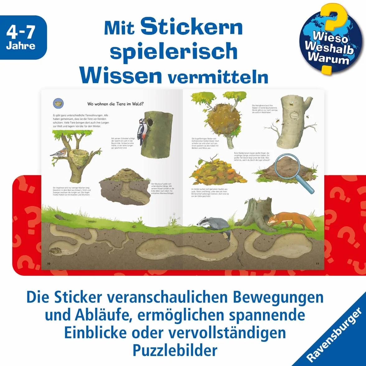 Wieso? Weshalb? Warum? Stickerheft: Im Wald