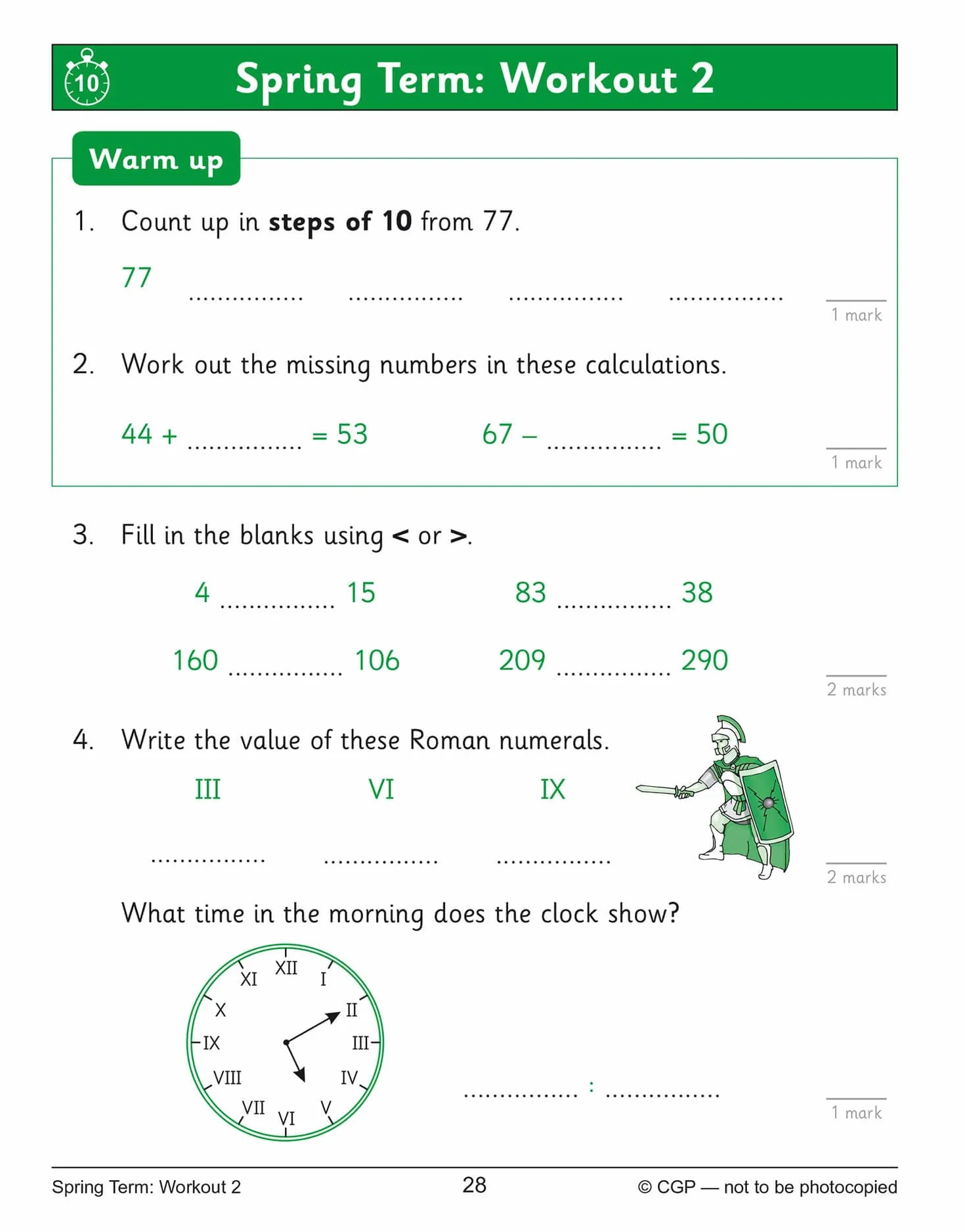 KS2 Year 3 Maths 10-Minute Weekly Workouts