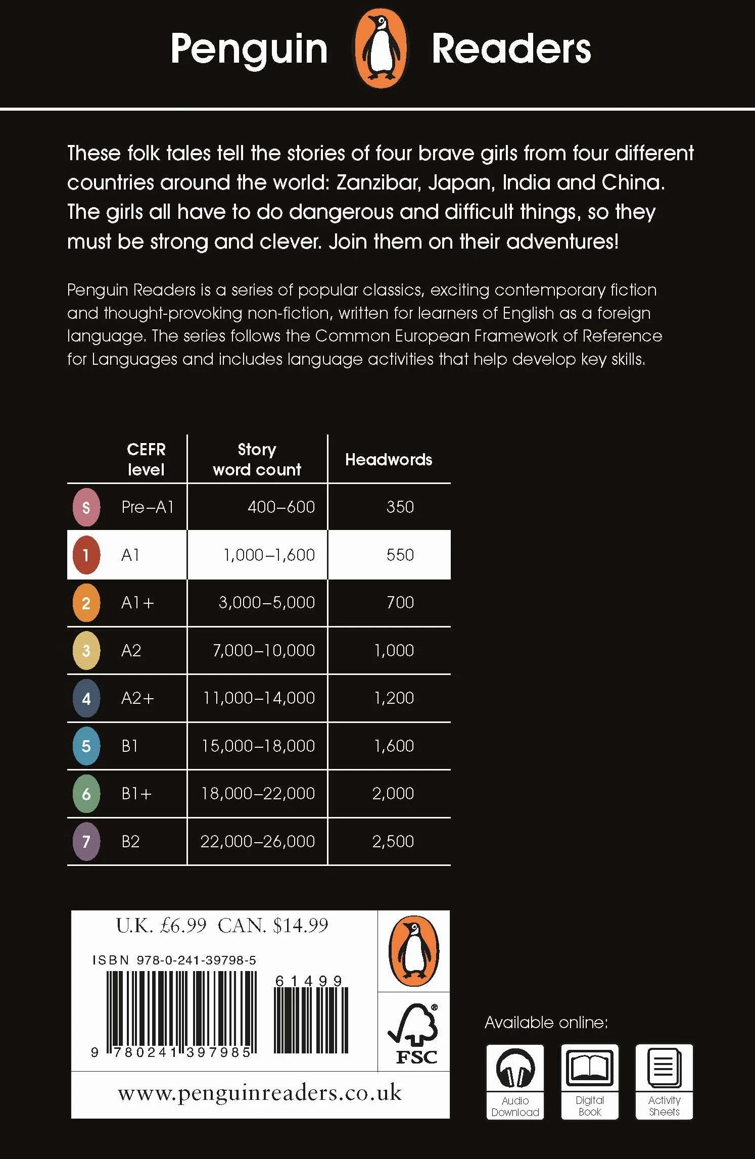 Penguin Readers Level 1 Tales of Adventurous Girls: Abridged Edition