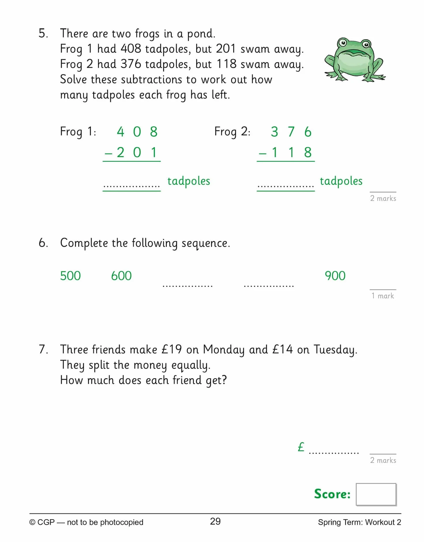 KS2 Year 3 Maths 10-Minute Weekly Workouts