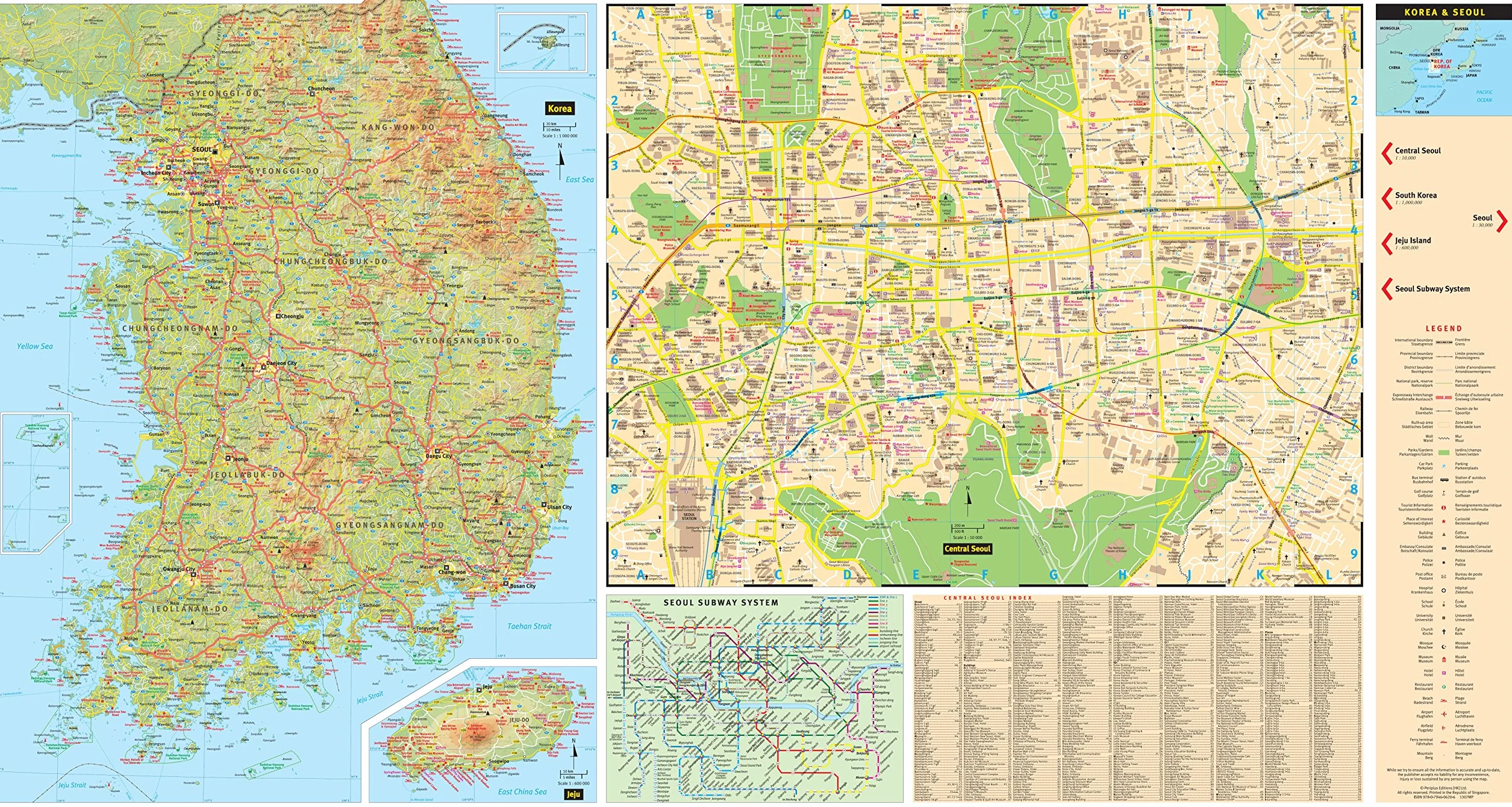 Korea & Seoul Country Map