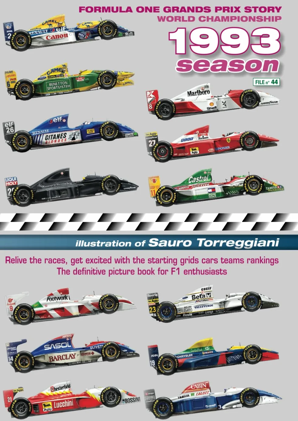 Formula One Grand Prix Story 1993 Season World Championship: Relive the races, enjoy with the starting grids cars teams rankings. The definitive picture book for F1 enthusiasts