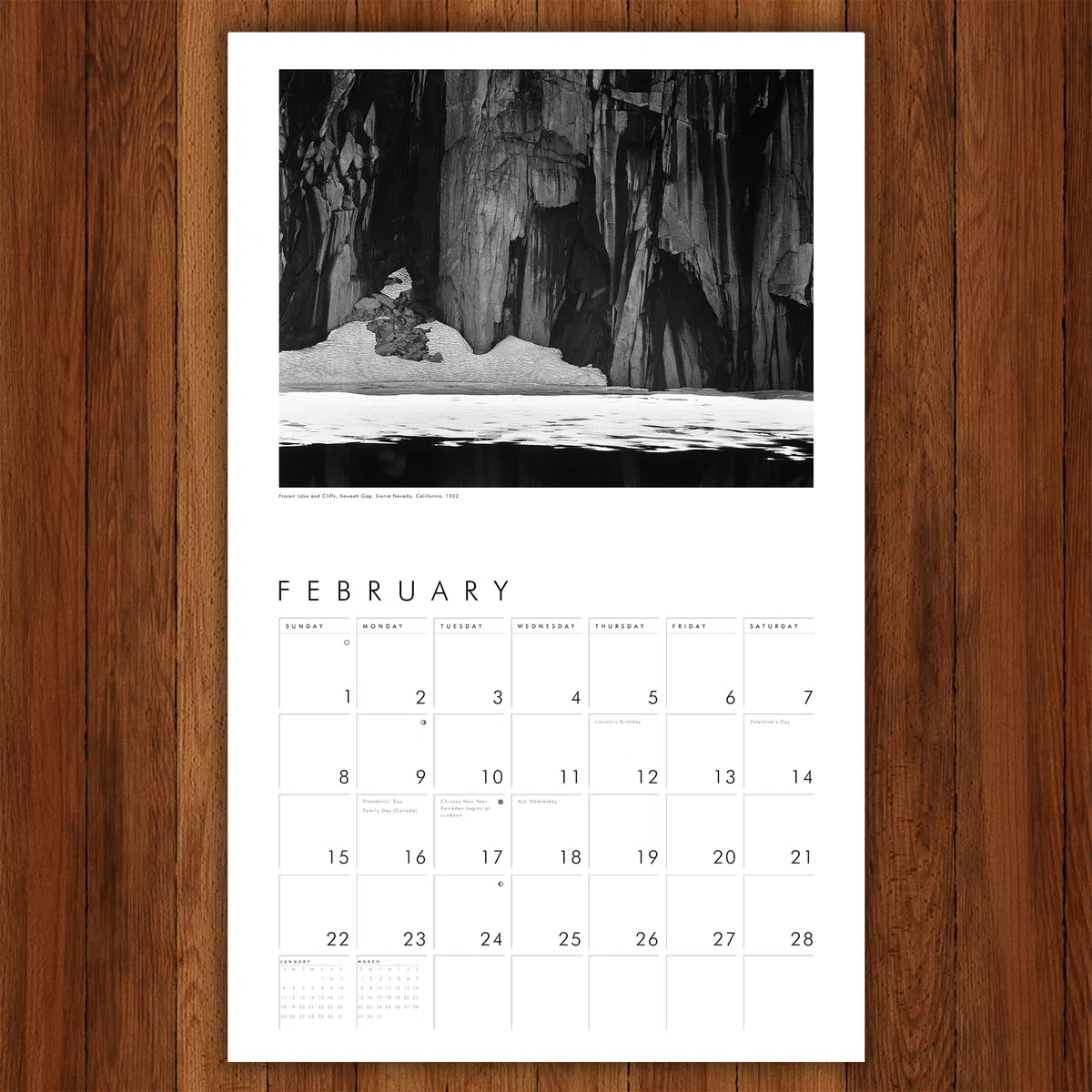 Ansel Adams 2026 Wall Calendar: Authorized Edition (Monthly Calendar)