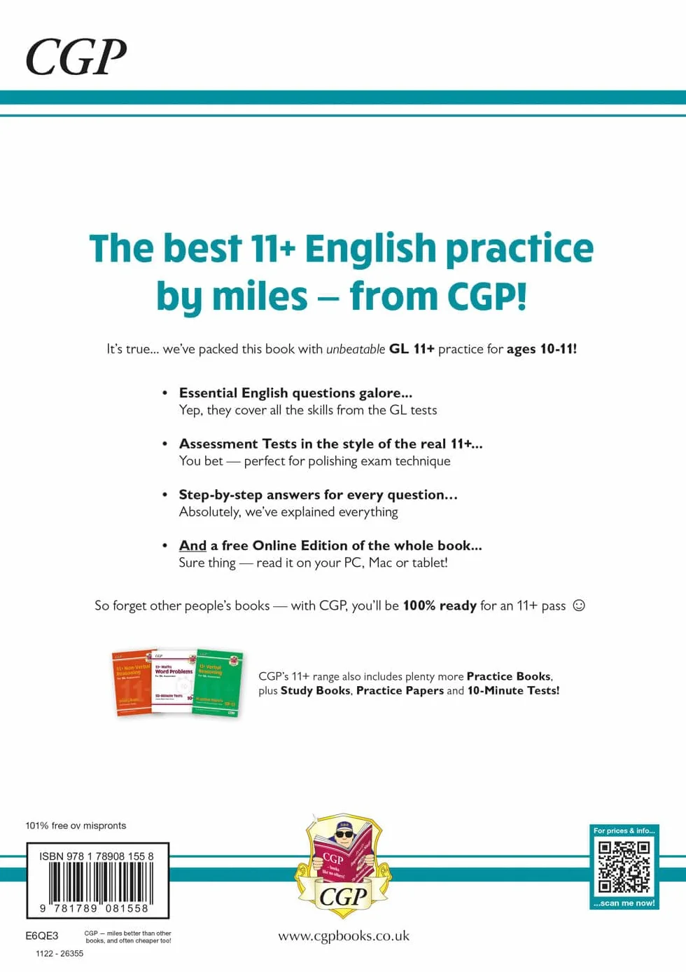 11+ GL English Practice Book & Assessment Tests - Ages 10-11 (with Online Edition)