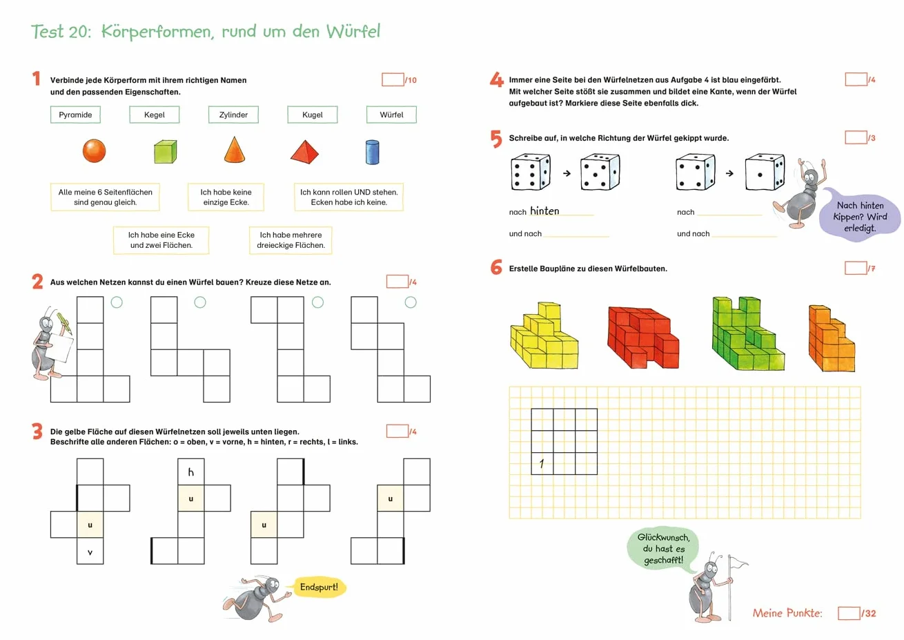 Fit für Mathe 3. Klasse. Mein Testheft: Wissen testen im Zahlenraum bis 1000, in Grundrechenarten, Sachaufgaben und Geometrie
