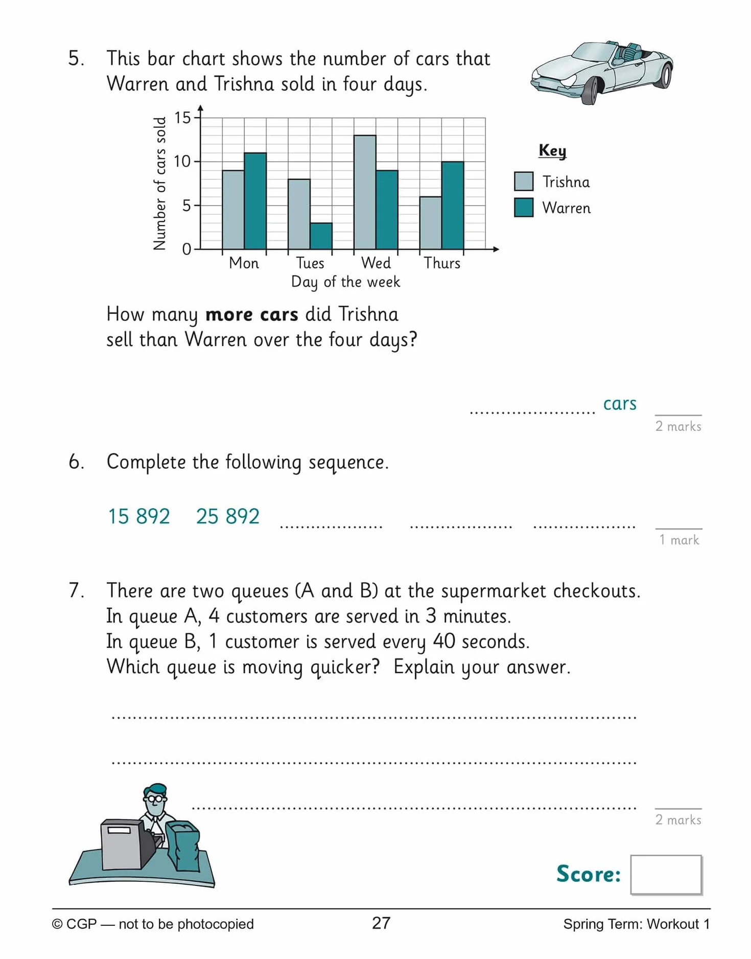KS2 Year 5 Maths 10-Minute Weekly Workouts