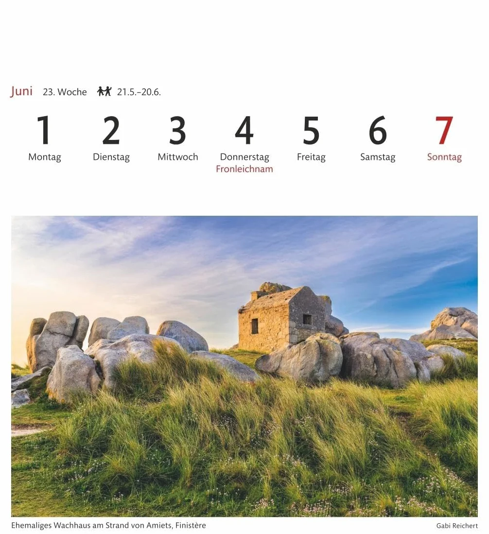Bretagne & Normandie Sehnsuchtskalender 2026 - Wochenkalender mit 53 Postkarten: 53 Postkarten in einem Wochenkalender mit Urlaubsflair. ... Frankreich im Alltag. Auch zum Aufhängen